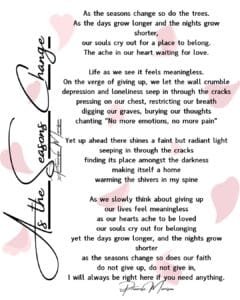 As theseasons change poem