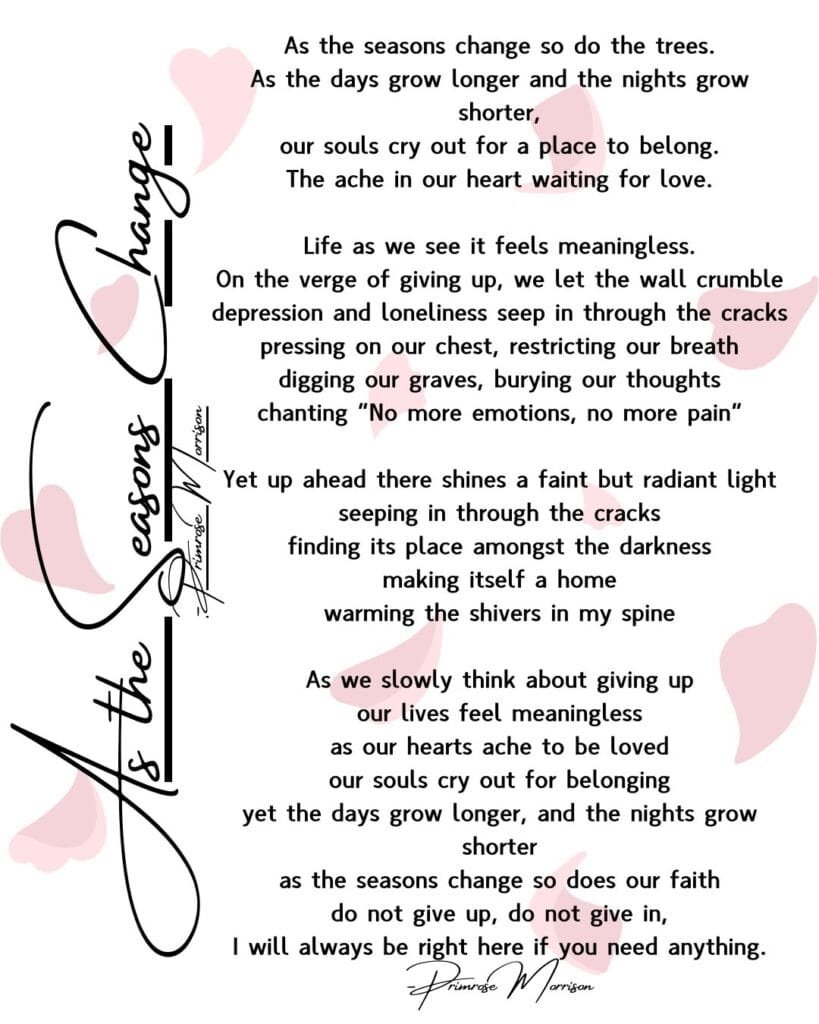 As theseasons change poem
